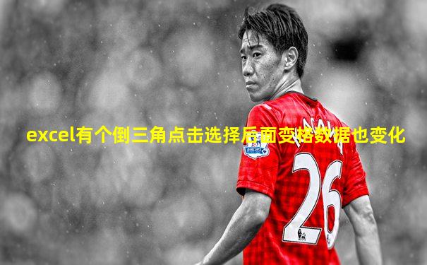 excel有个倒三角点击选择后面变格数据也变化