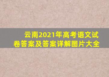 云南2021年高考语文试卷答案及答案详解图片大全