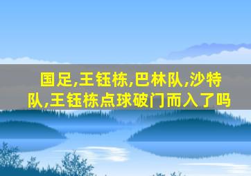 国足,王钰栋,巴林队,沙特队,王钰栋点球破门而入了吗