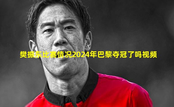 樊振东比赛情况2024年巴黎夺冠了吗视频