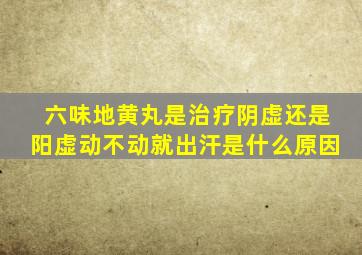 六味地黄丸是治疗阴虚还是阳虚动不动就出汗是什么原因