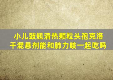 小儿豉翘清热颗粒头孢克洛干混悬剂能和肺力咳一起吃吗