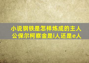 小说钢铁是怎样炼成的主人公保尔柯察金是i人还是e人