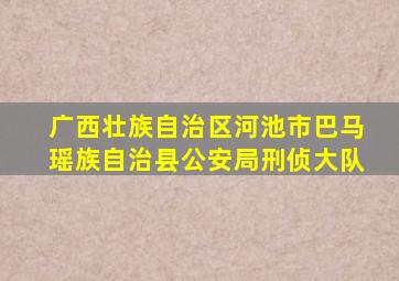 广西壮族自治区河池市巴马瑶族自治县公安局刑侦大队