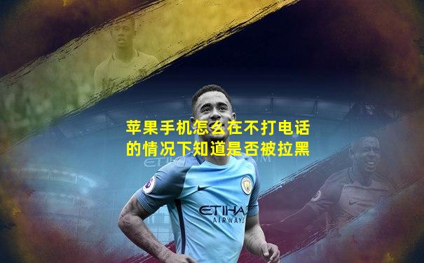苹果手机怎么在不打电话的情况下知道是否被拉黑